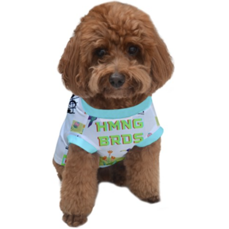HMNG BRDS Tropical Logo Dog T-Shirt