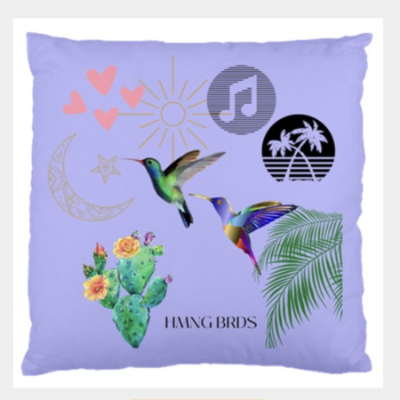 HMNG BRDS Tropical Logo Pillow