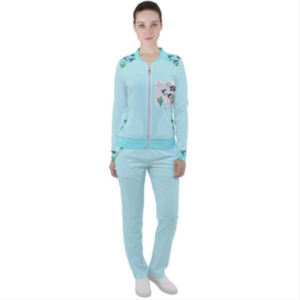 HMNG BRDS Women's Tropical Casual Jacket and Pants Set - Sky Blue